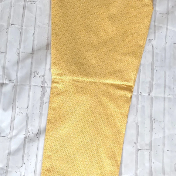 CYNTHIA ROWLEY Pants Women 6 Yellow Geometric Print Stretch Career Ankle Pants - Picture 4 of 6